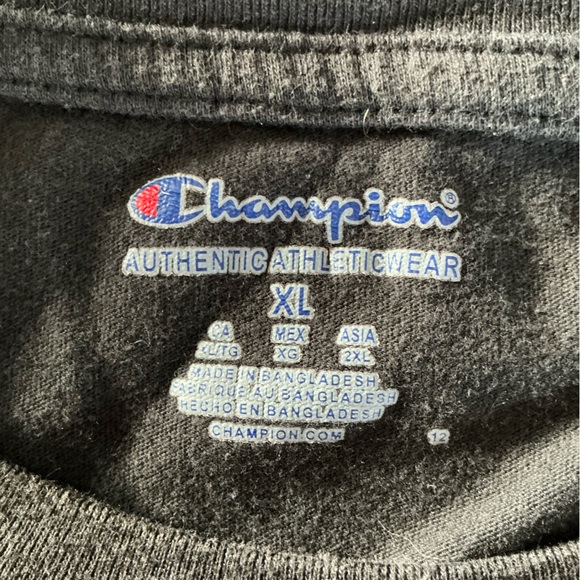 Champion Black and Red Cincinnati Bearcats Black Stadium Short Sleeve Tee XL - Picture 4 of 11